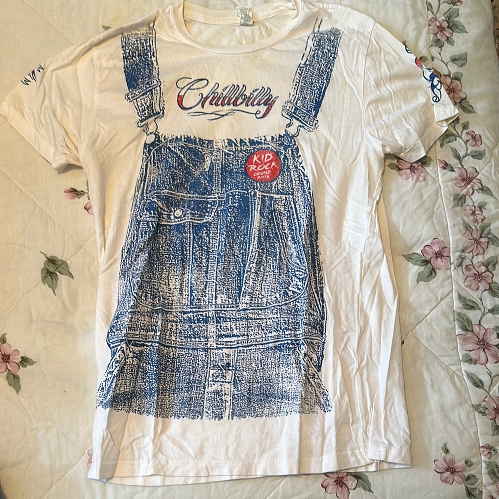 Chillbilly Graphic Tee with Blue Overalls Design